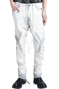 2501-PT06 Black Shadow Stretch Pants Dirty White