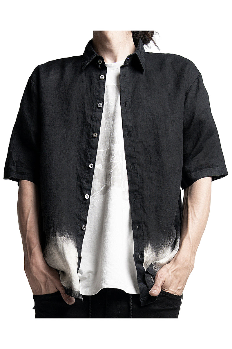 2401-SH06 Discharged Linen Slim Shirt
