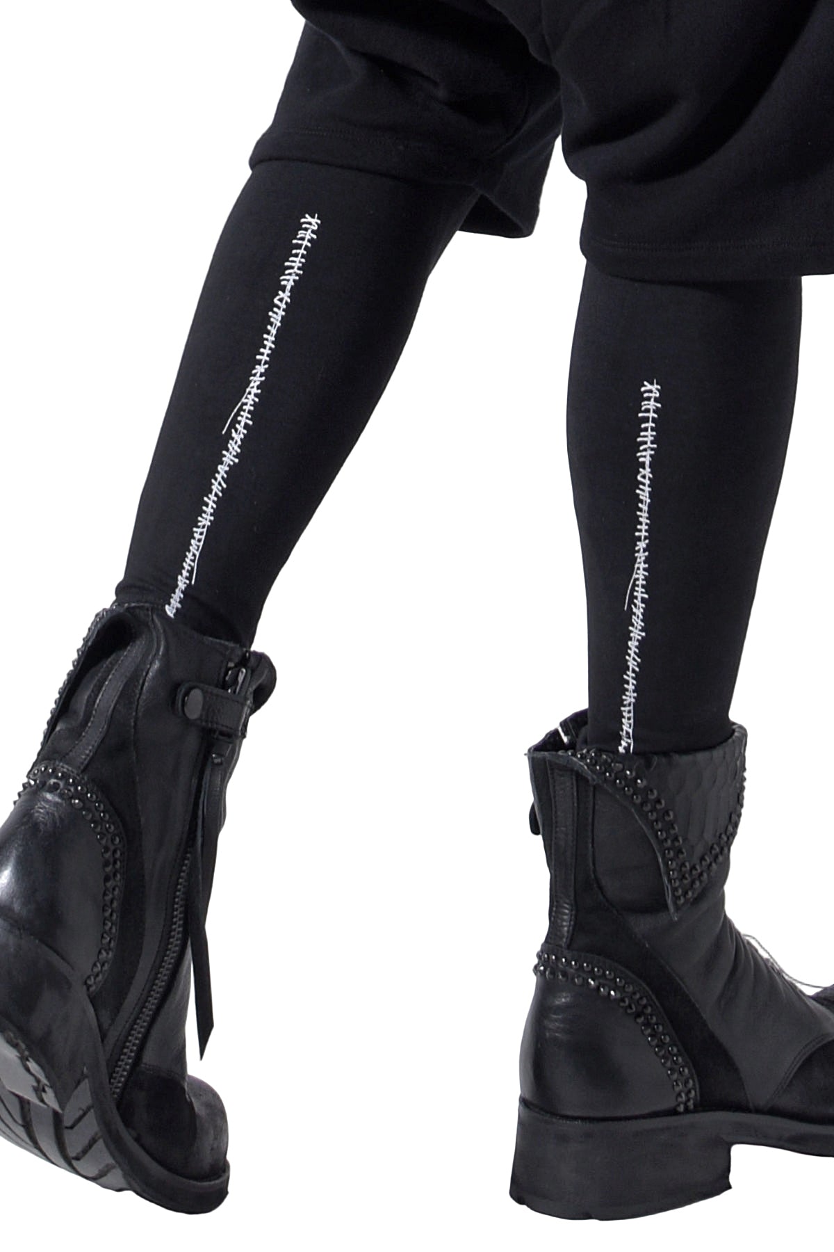 2202-PT09 Hand Stitch Print Leggings -Men's-