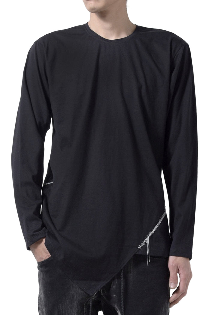 2201-CT01A/LS Hand Stitched Slash Cut 03 / LS Black