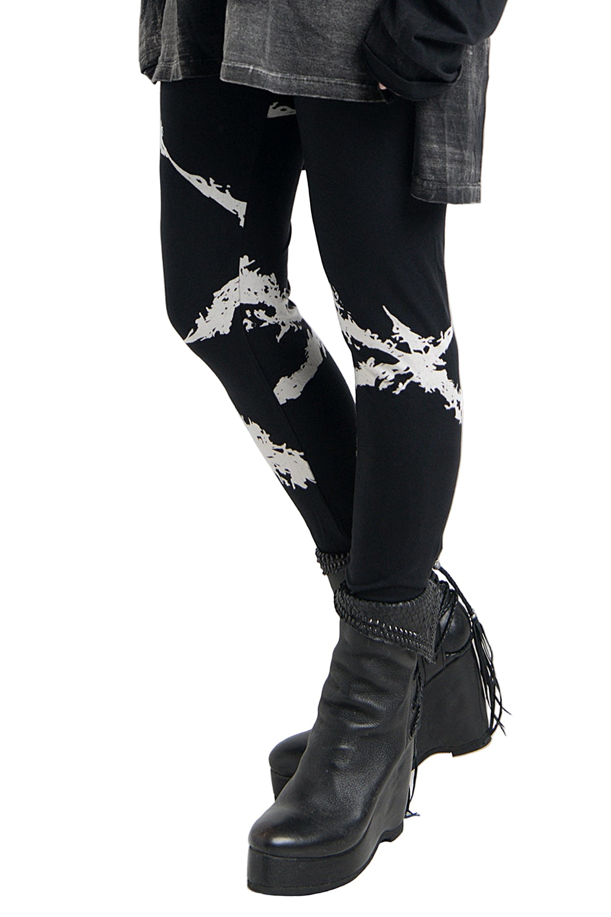 2402-PT12 Discharged Cross Leggings -Women's-