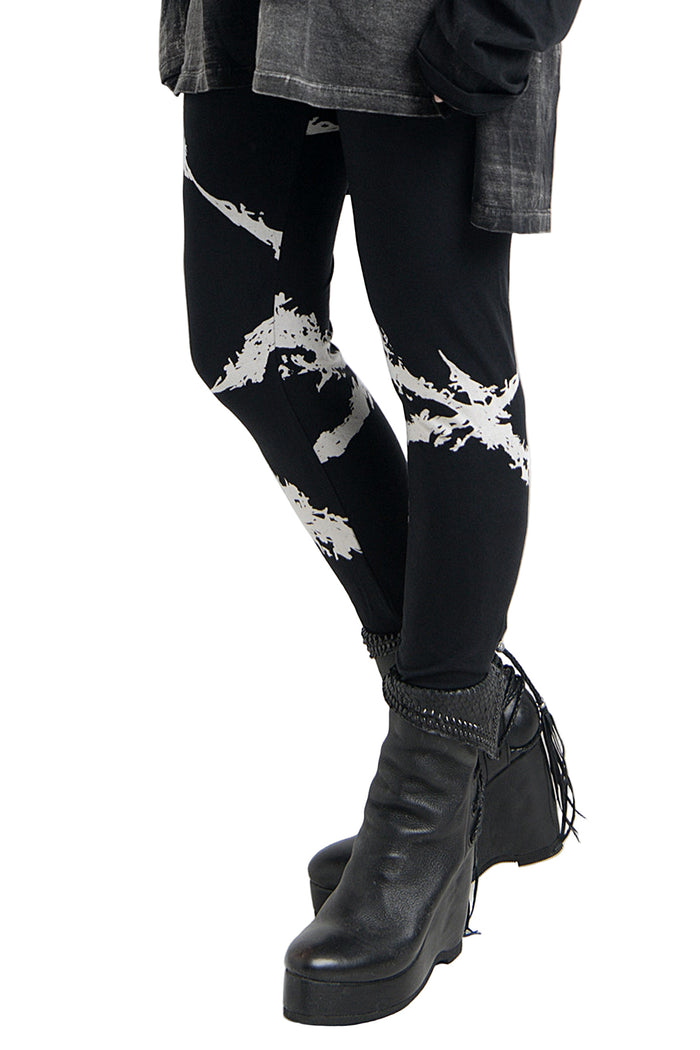 2402-PT12 Discharged Cross Leggings -Women's-