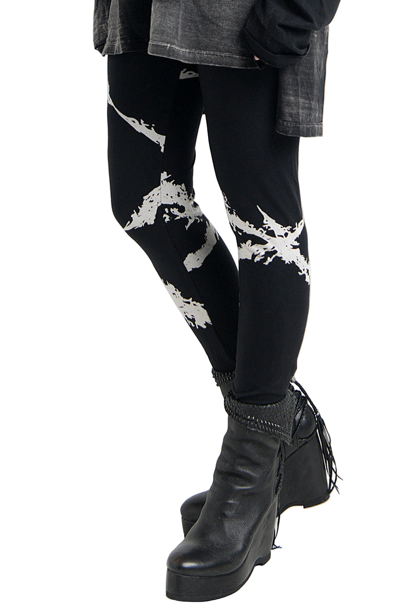 2402-PT12 Discharged Cross Leggings -Women's-