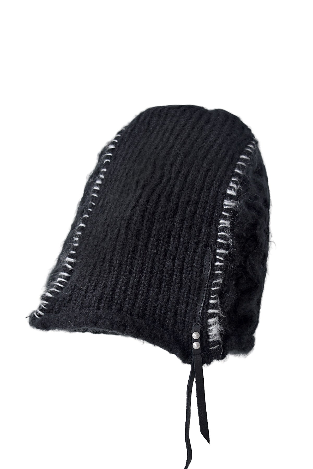 2002-KT05 Cable Mohair Beanie 02 Black