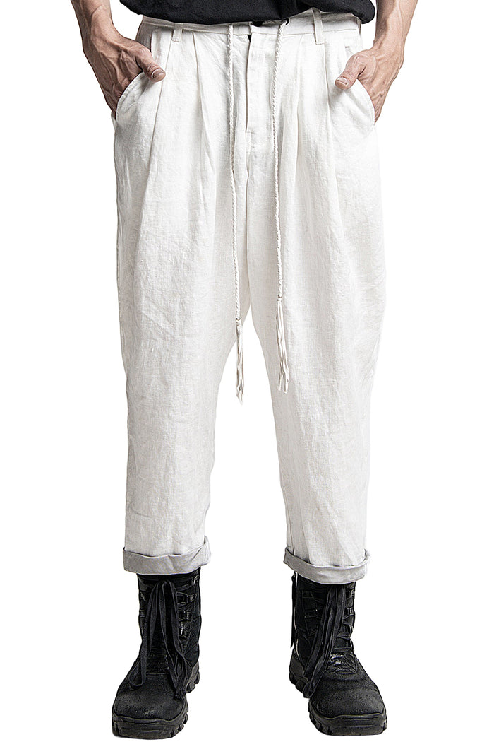 2401-PT03 Linen Layered Pants 05 White