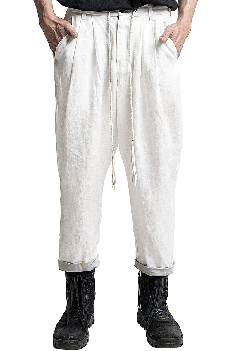 2401-PT03 Linen Layered Pants 05 White