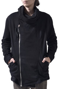 2102-JK04 Hooded Over Fleece Coat Black