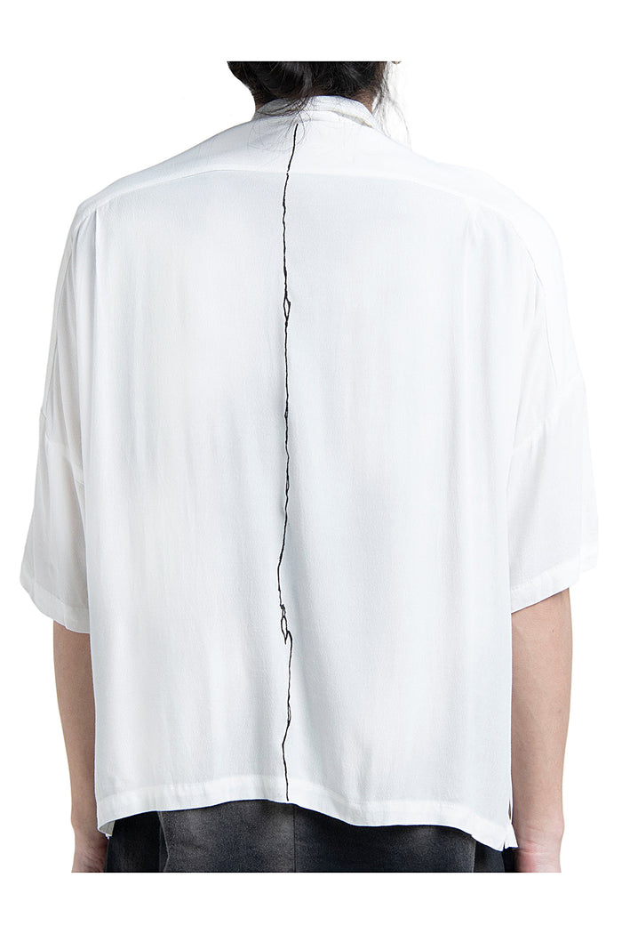 2501-SH07 Crepe Rayon Crack Shirt 05 White