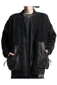 2402-JK05 Leather Combi Boa Jacket