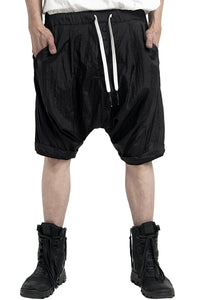 2401-PT11 Parachute Lazy Shorts Black