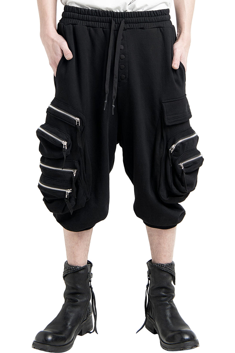 2501-PT09 Multipul Pcket Sweat Half Pants
