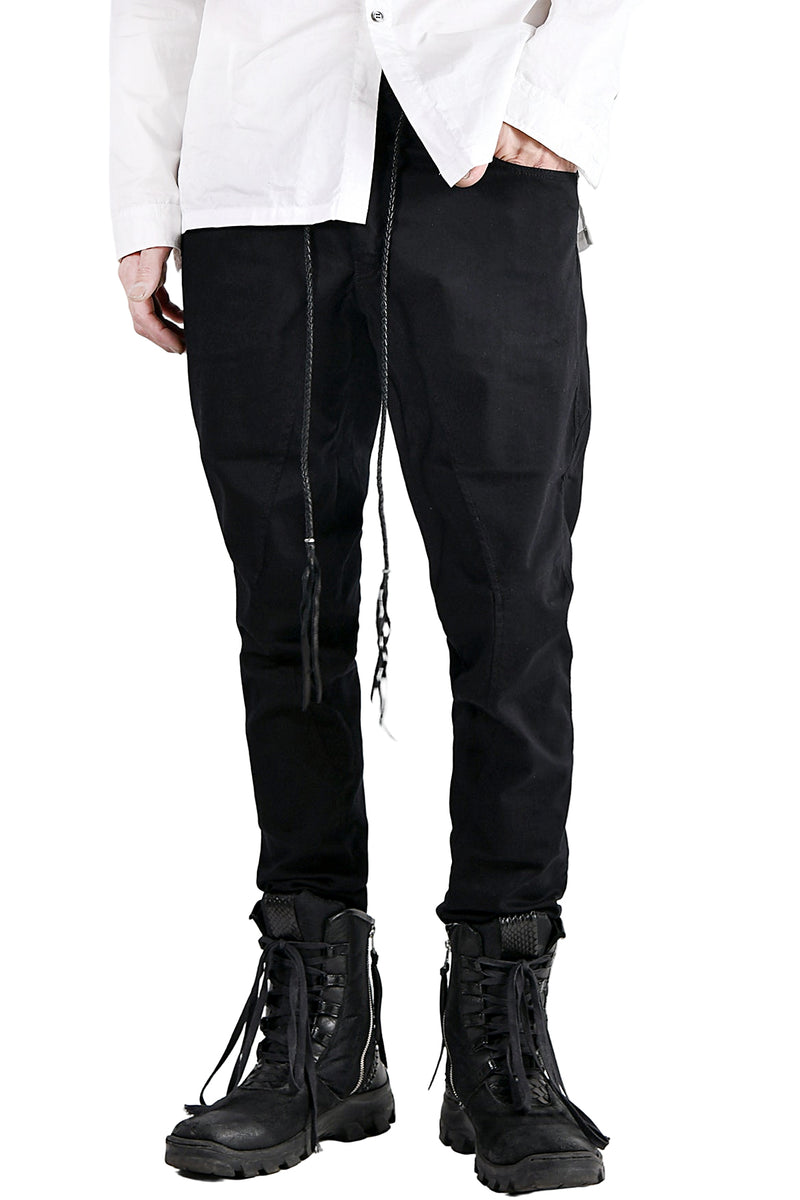 2102-PT01A Stretch Twill Pants 03 Black