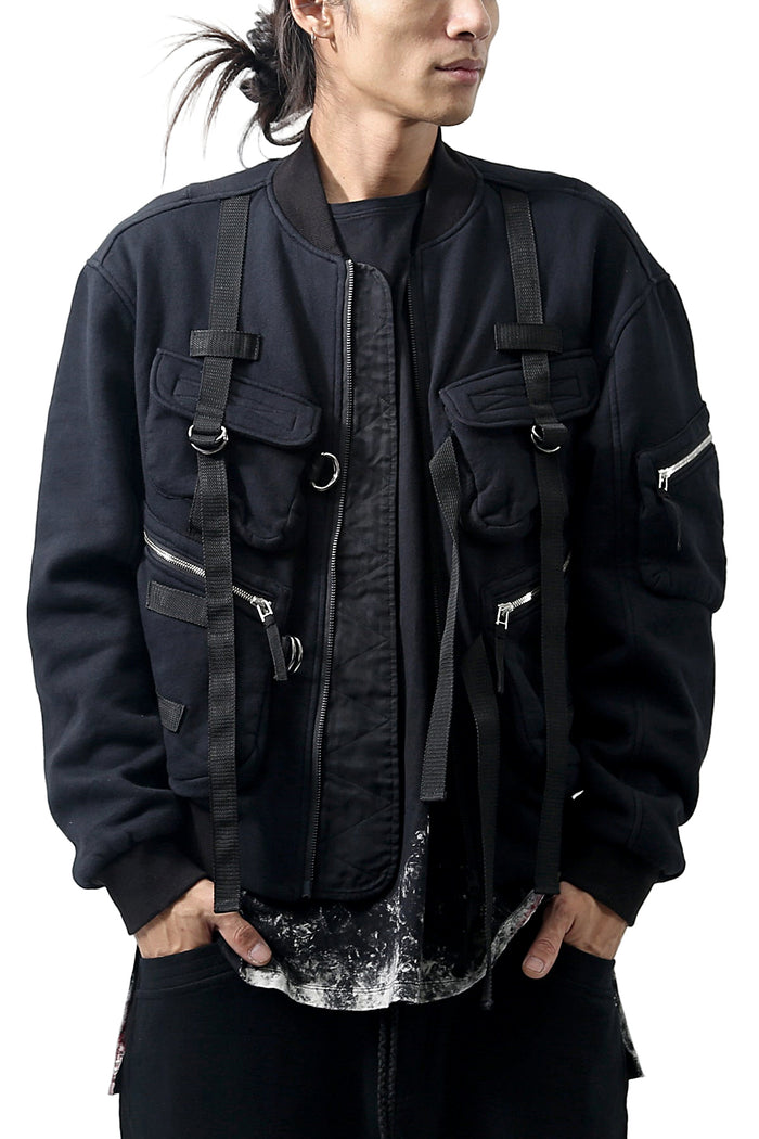 1902-JK06 Parachute Over Blouson Black