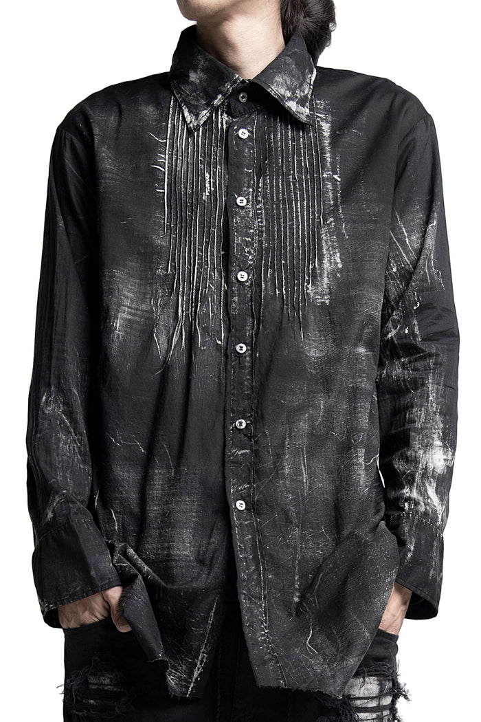 2402-SH07 Discharged Layered Shirt