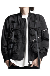 2401-JK01 Parachute Jacket 02 Black