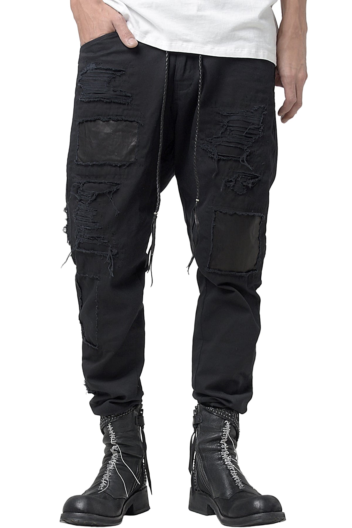 2301-PT02 Drop Crotch Crush Pants