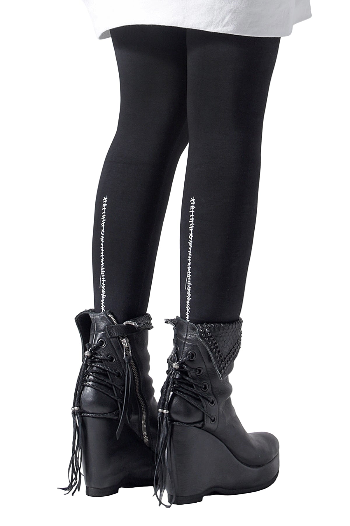 2202-PT09W Hand Stitch Print Leggings -Women's-