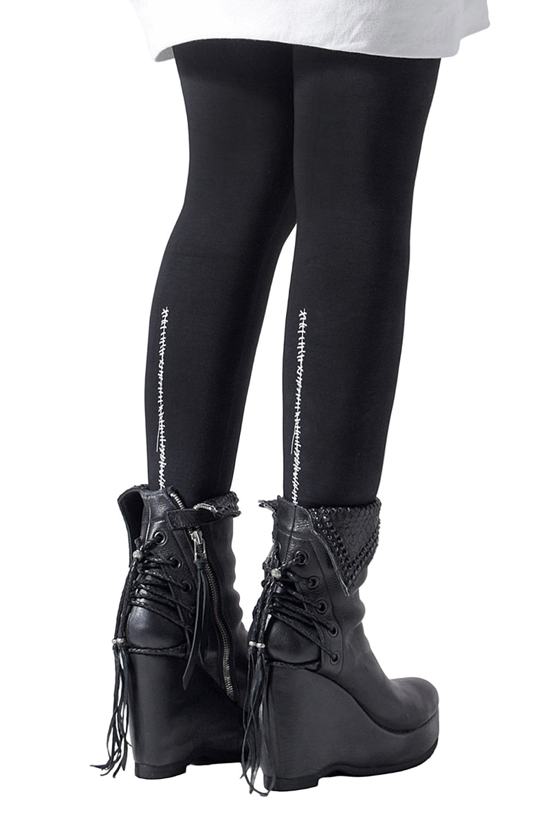 2202-PT09W Hand Stitch Print Leggings -Women's-