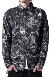 2202-SH03A Flake Discharged Slim Shirt