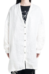 2401-SH12 Linen Kimono Shirt White