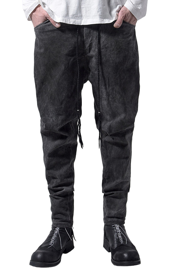 2202-PT01A Drop Crotch Pants Charcoal