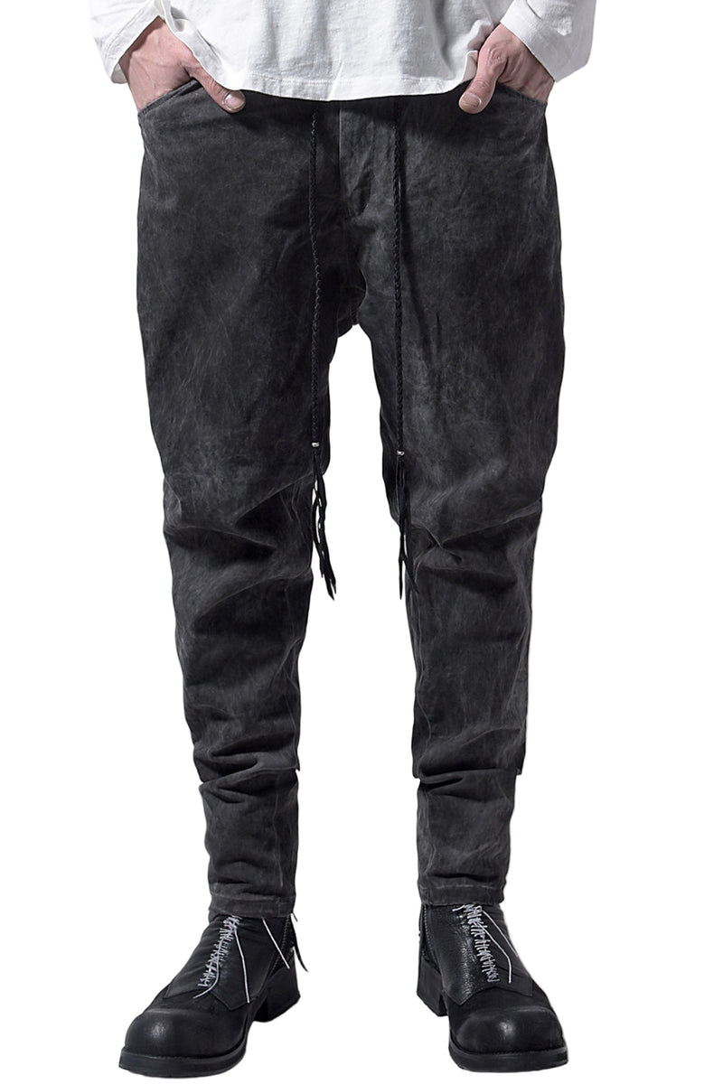 2202-PT01A Drop Crotch Pants Charcoal