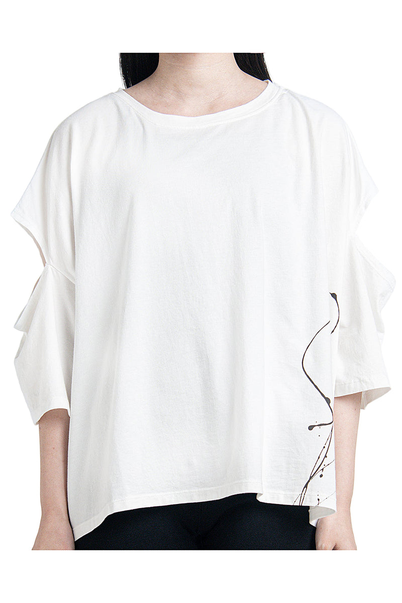 2401-CTL03 Open Sleeve Cut White