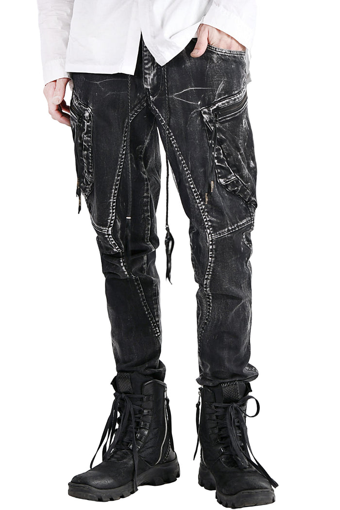 2102-PT02B Discharged Double Pocket Twill Pants 03