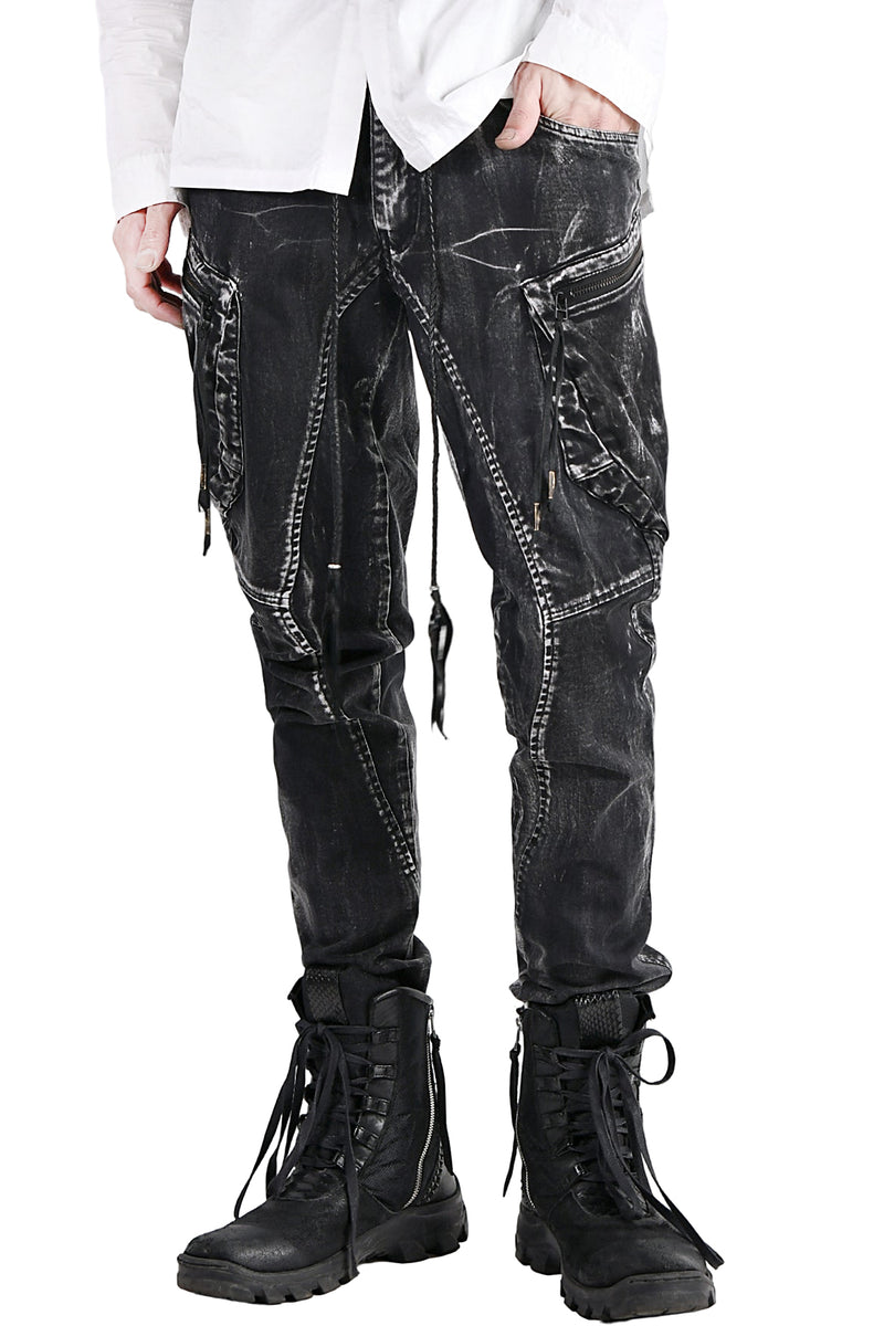 2102-PT02B Discharged Double Pocket Twill Pants 03