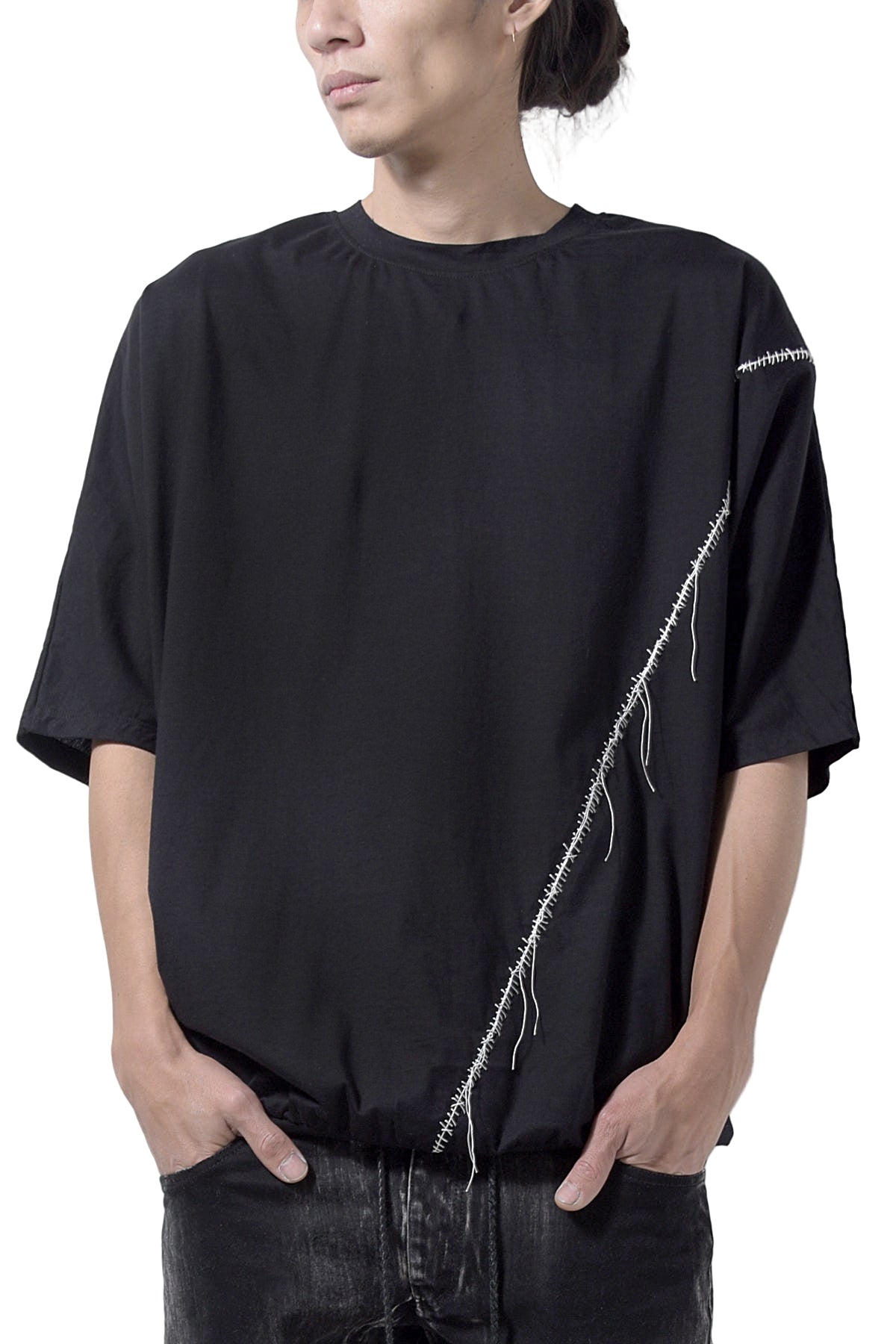 2201-CT06 Hand Stitched Dolman Cut Black