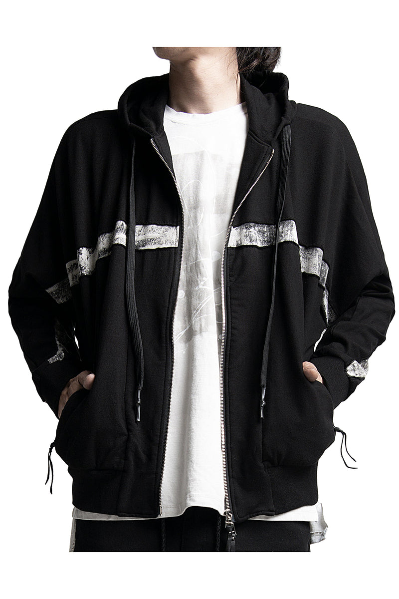 2401-TP04 Back Cross Short Parka Black