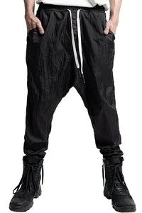 2401-PT10 Parachute Triangle Pants Black