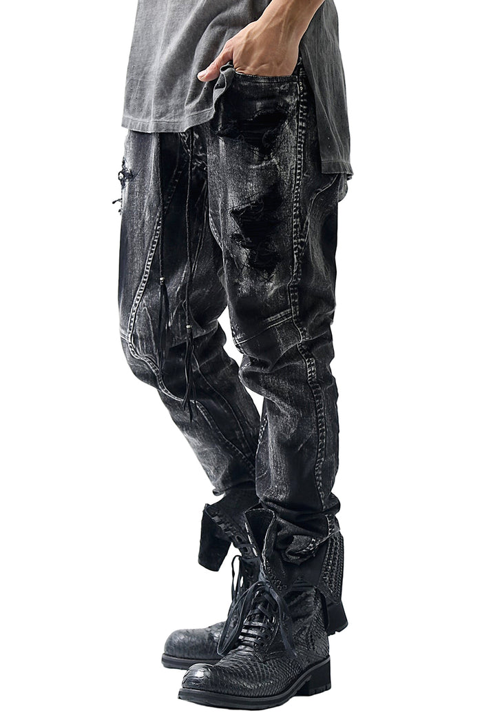 1902-PT06B Discharged Crush Pants