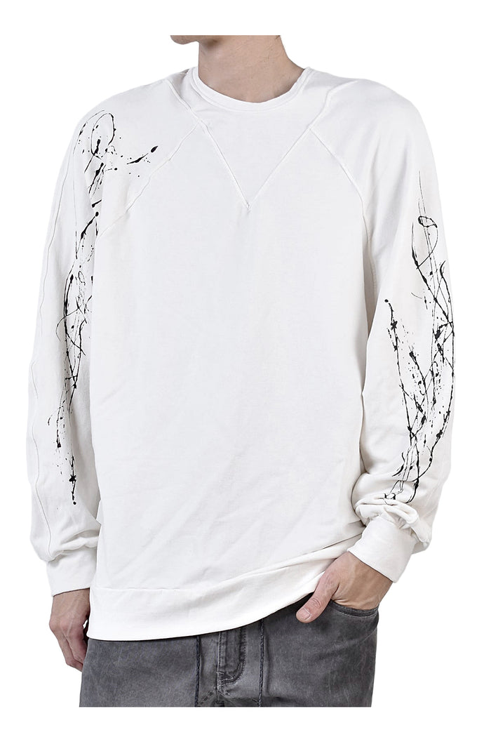 2002-TP04A Splash Bamboo Dolman Pullover White