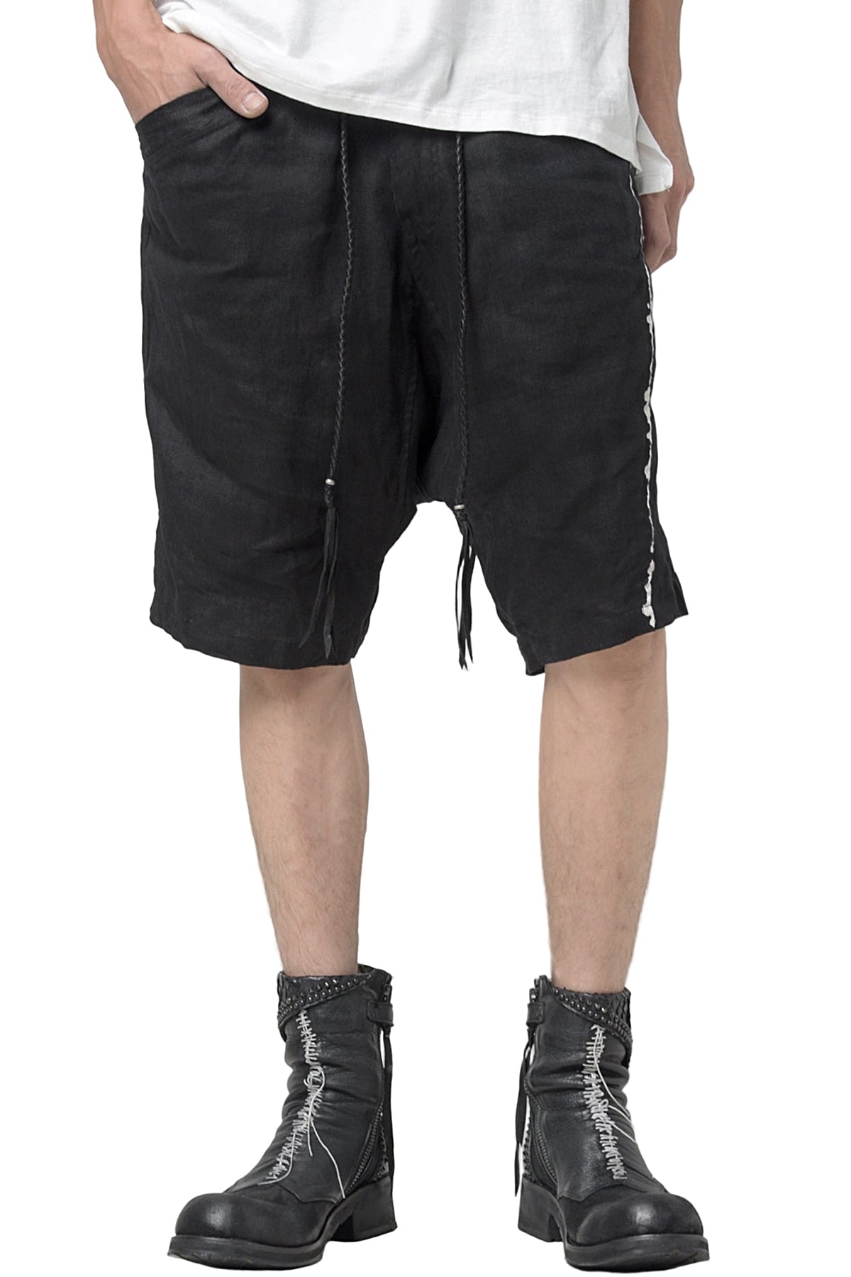 2301-PT05 Linen Slash Shorts