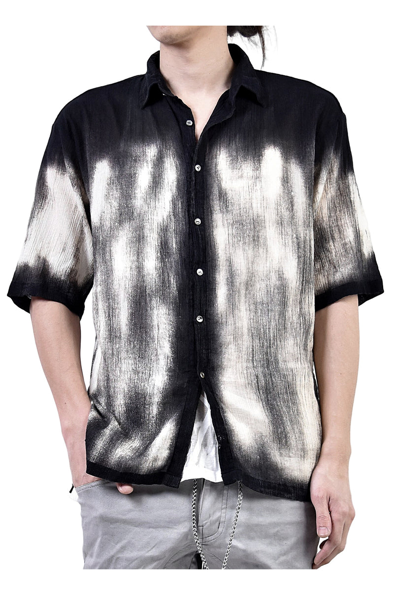 2101-SH04C Discharged Crepe Cotton Slim Shirt 02