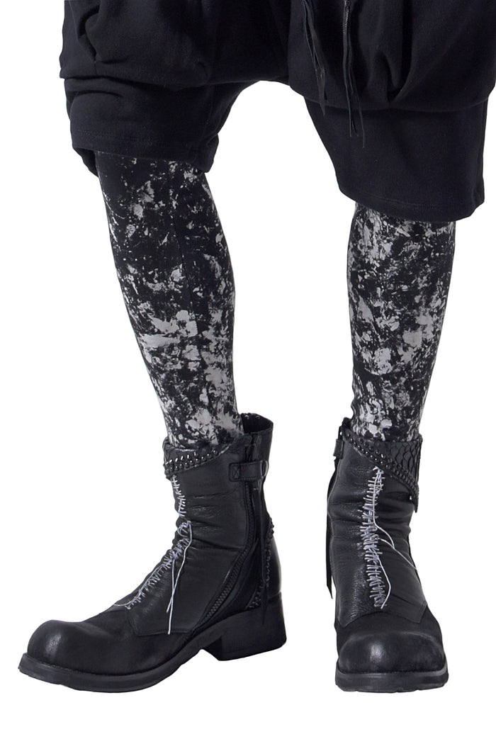 2202-PT07 Flake Discharged Leggings -Men's-