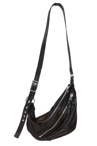 1901-BG02 Double Zip Shoulder Bag