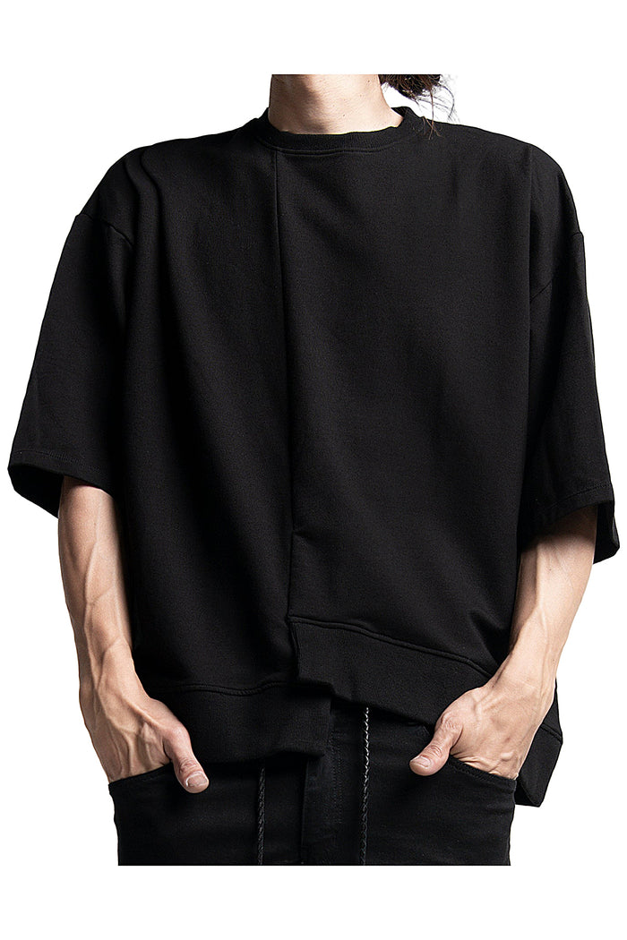 2401-TP03 Assymmetry Terry Top Black