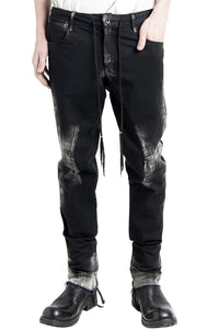 2501-PT06 Black Shadow Stretch Pants Black