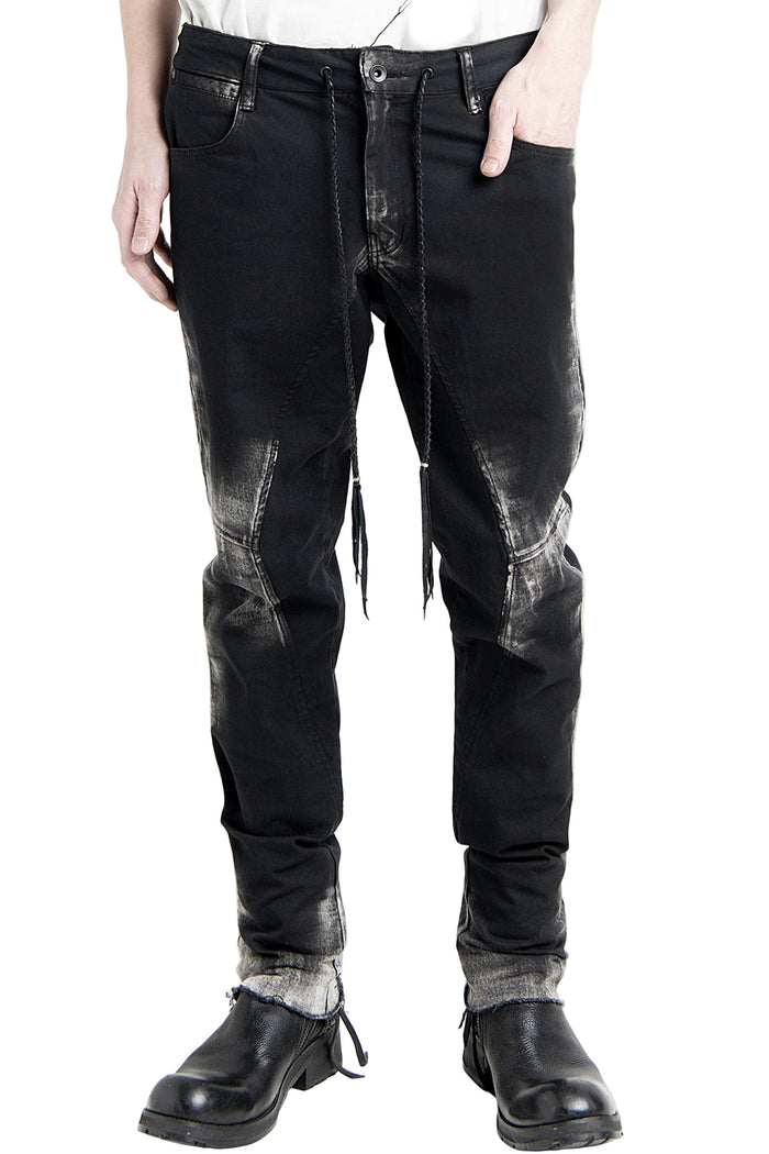 2501-PT06 Black Shadow Stretch Pants Black