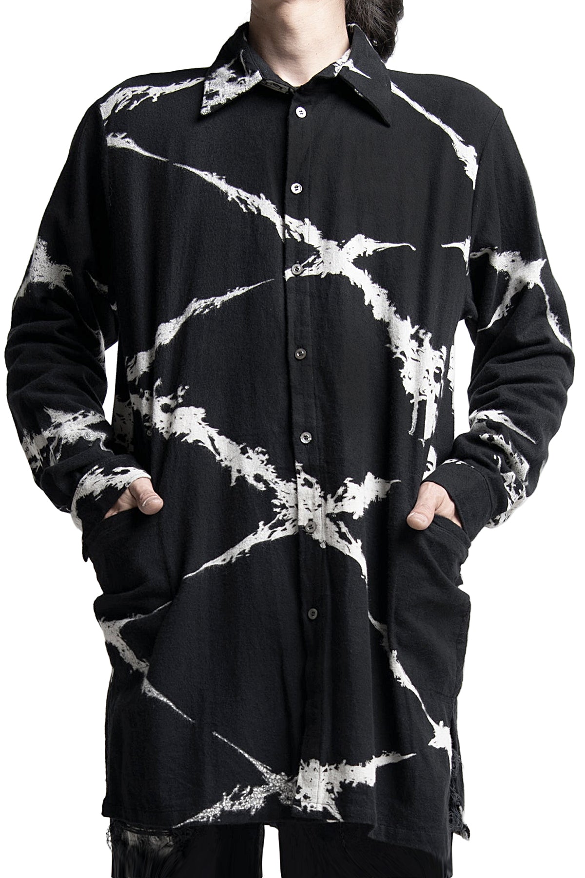 2402-SH05 Flannel Cross Long Shirt