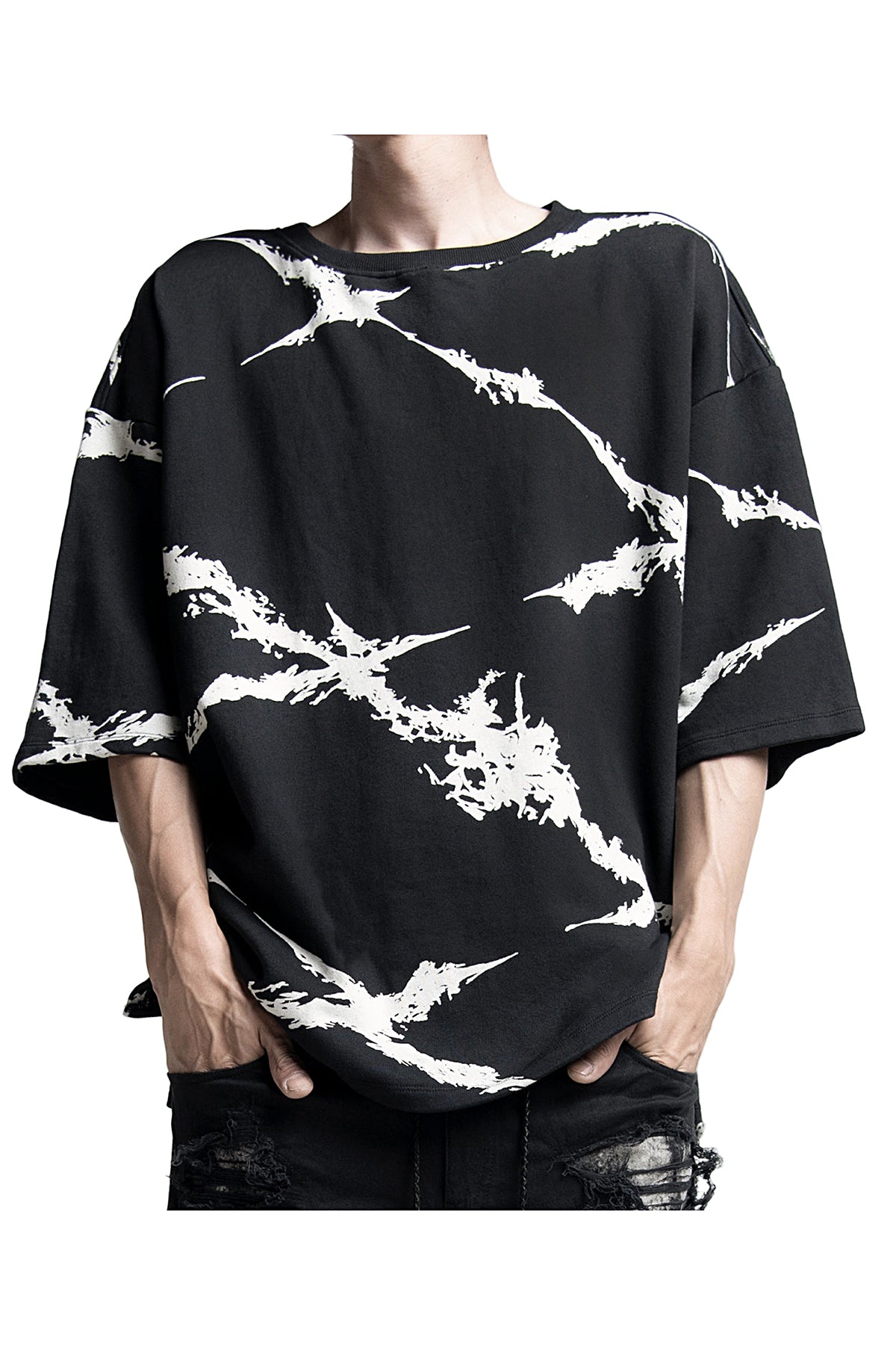 2402-TP12 Half Sleeve Cross Top