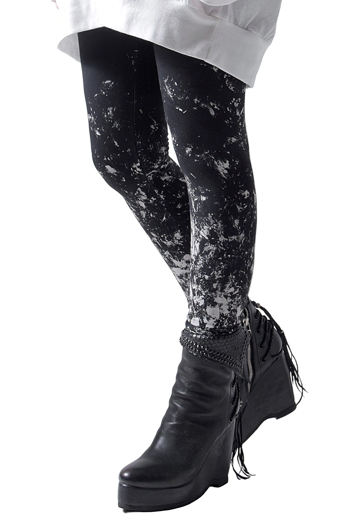 2202-PT07W Flake Discharged Leggings -Women's-