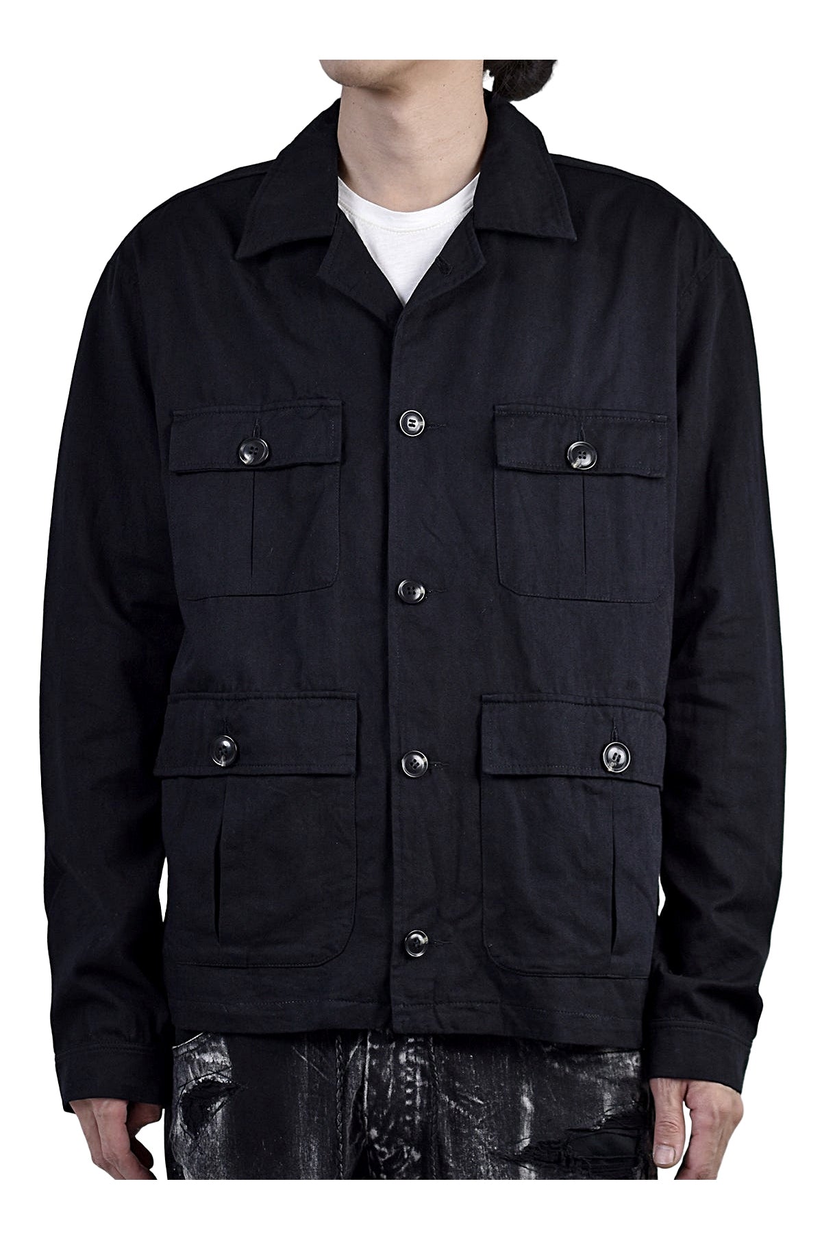 2002-SH07B Splash Field Shirt Black