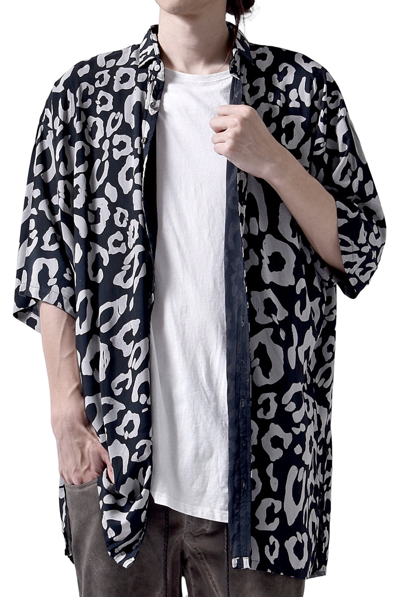 2101-SH07 Leopard Lazy Shirt