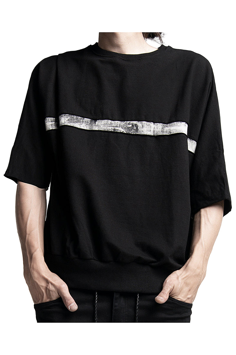 2401-TP02 Back Cross Dolman Top Black