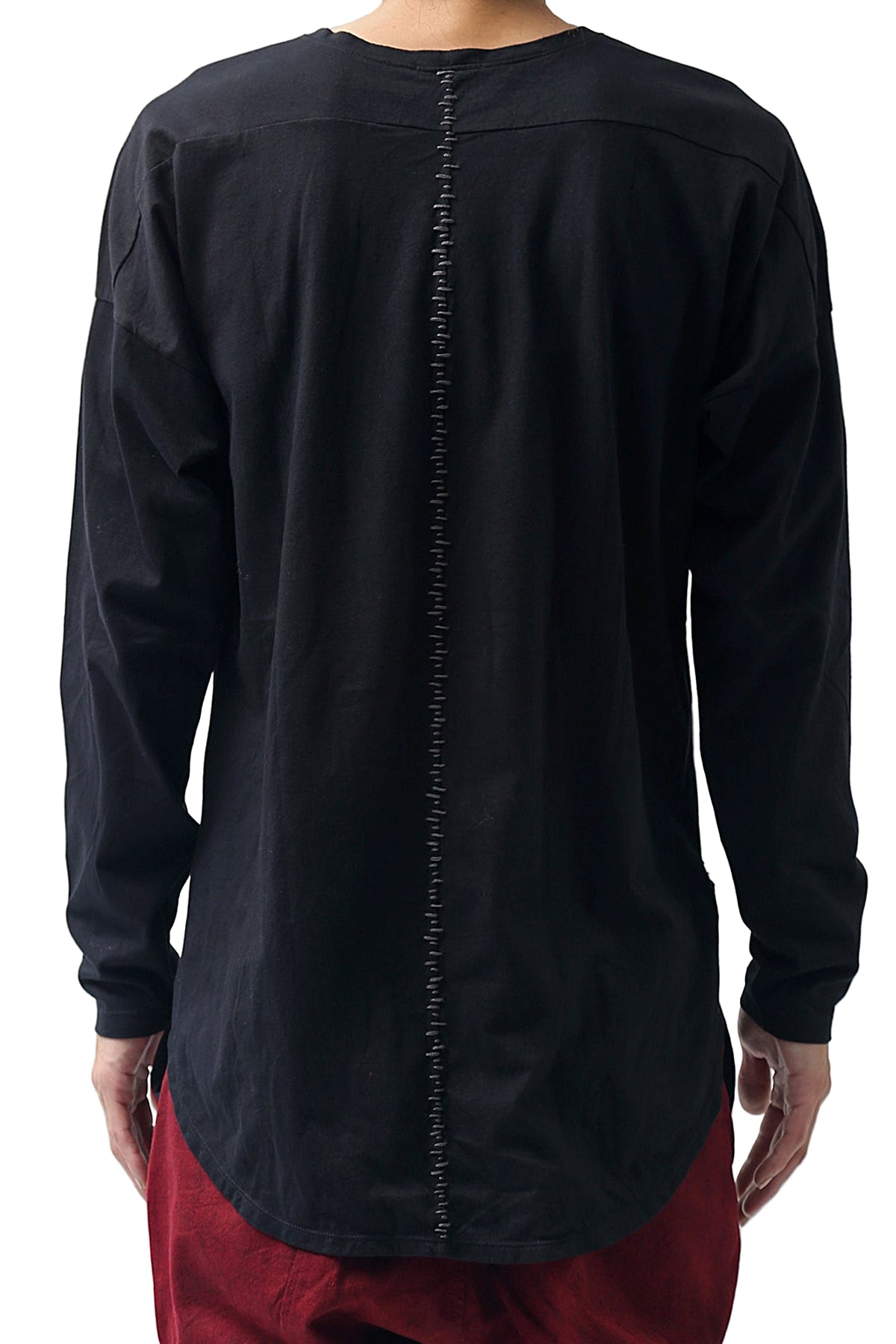 1902-CT02/LS Back Stitch Crush Cut / LS Black