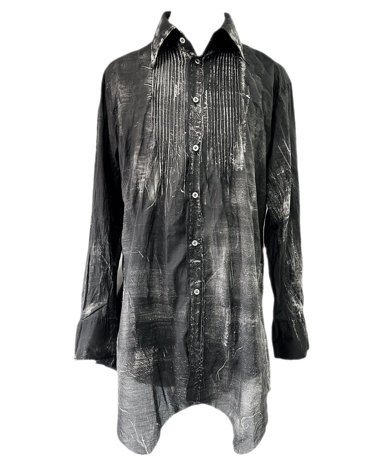 2402-SH07 Discharged Layered Shirt