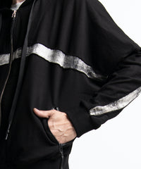 2401-TP04 Back Cross Short Parka Black